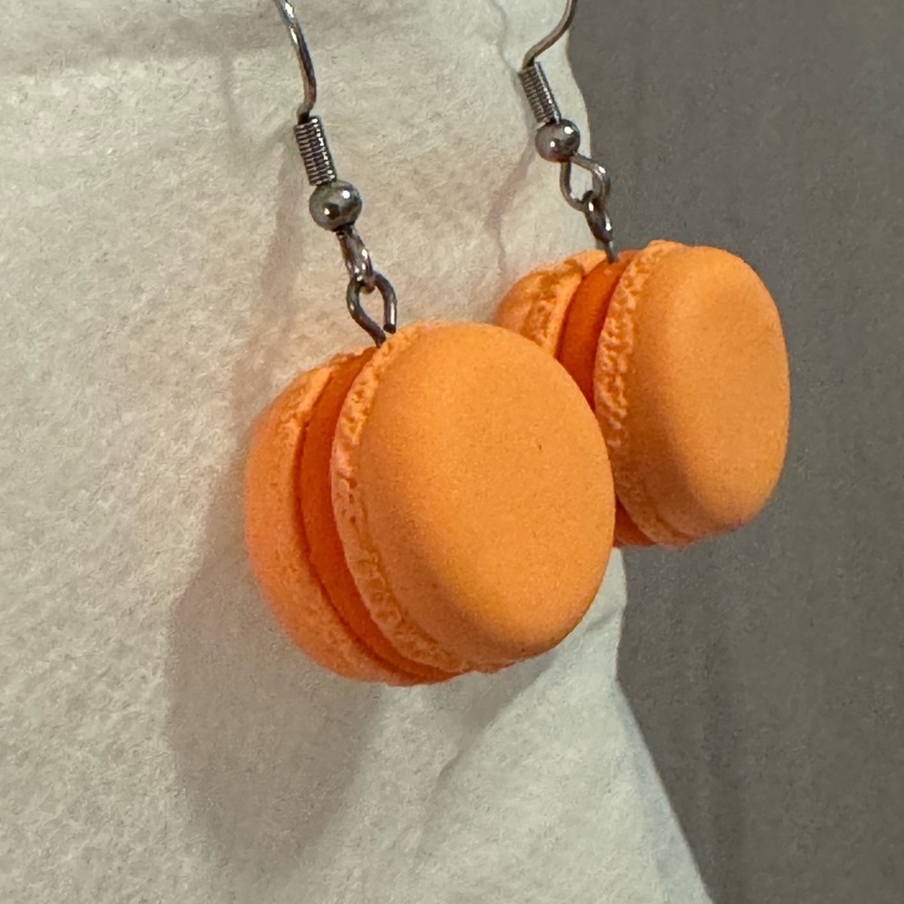 Orange Macaron Earrings